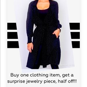 But one clothing item get a Jewelry piece half off